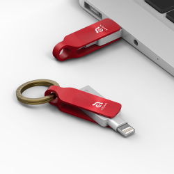 Adam Elements Duo+ – Apple Lightning Flash Drive - 64 GB, Rosy Bronze