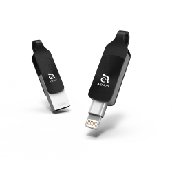 Adam Elements Duo+ – Apple Lightning Flash Drive - 64 GB, Rebel Onyx