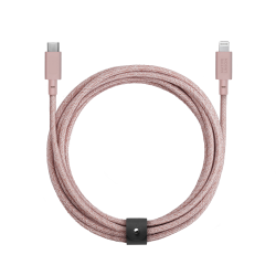 Native Union - Belt Cable (USB-C to Lightning) – Rose, 3m