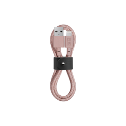 Native Union - Belt Cable (USB-A to Lightning) – Rose, 1.2m