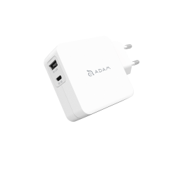 Adam Elements Omnia F2 Fast Wall Charger 30W (USB-C/USB-A 3.0) - White