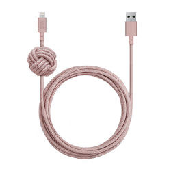 Native Union - Night Cable (USB-A to Lightning) – Rose, 3m