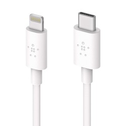 Belkin Boostup Super Fast Charge Cable for iPhone iPad Lightning to USB C Cable White