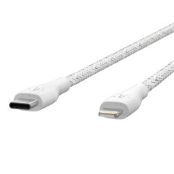 Belkin Duratek+ Boostup Super Fast Charge Strong Cable for iPhone iPad Lightning to USB C Cable White