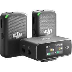 DJI Mic 2 Person Compact Digital Wireless Microphone System Recorder for Camera & Smartphone (2.4 GHz)