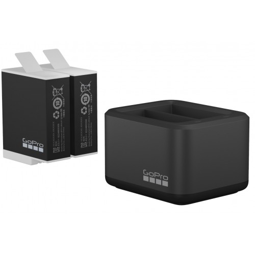 GoPro Dual Battery Charger + Enduro Batteries for Hero 12 Black / Hero 11 Black / Hero 10 Black / Hero 9 Black