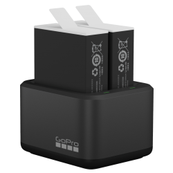 GoPro Dual Battery Charger + Enduro Batteries for Hero 12 Black / Hero 11 Black / Hero 10 Black / Hero 9 Black