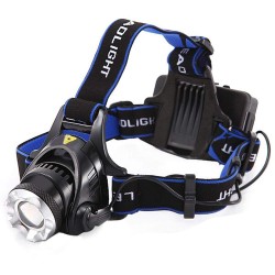 Led HeadLamp 2000 Lumens Zoomable Adjustable Rotating High Power