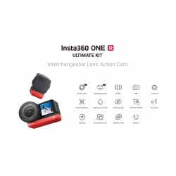 Insta360 One R Ultimate Kit 5.3K 1-Inch Sensor with Interchangeable Lenses Battery Bundle