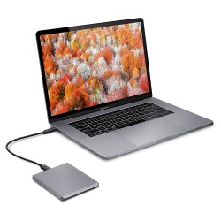 LaCie External Hard Drive USB-C & USB 3.0 - 4TB, Silver