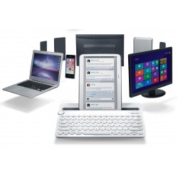 Logitech Multi Device Keyboard iPad, iOS, Windows, Mobile, Android, PC - White