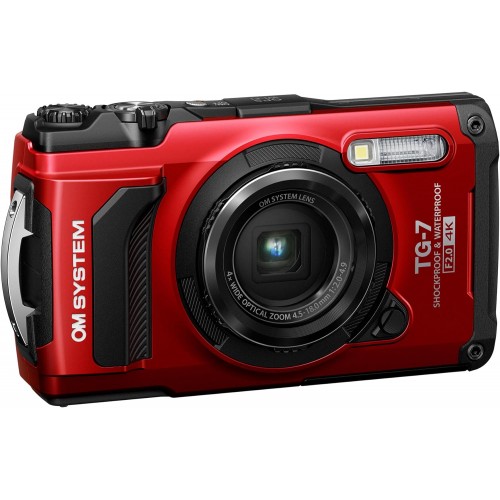 Olympus OM Systems TG-7 (Olympus TG-7) Under Water Proof Macro Shoot Shock Proof Tough Camera - Red (Olympus TG-6 Successor)