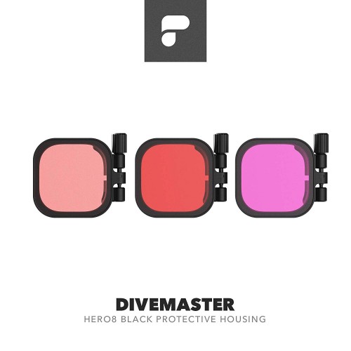 PolarPro Divemaster Kit for GoPro Hero 8 Black Protective Housing - Red Filter + Magenta Dive Filters + Snorkel Filter