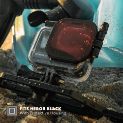 PolarPro Red Filter for GoPro Hero 8 Black Protective Housing - Scuba Diving Filter 