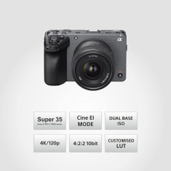 Sony FX30B Cinema Line Camera Body with Free Sony BC-QZ1 Charger (‎ILME-FX30B)