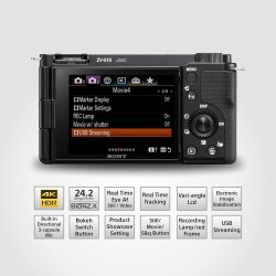Sony Alpha ZV-E10L 24.2 MP Interchangeable-Lens Mirrorless Vlog Camera with 16-50 mm Lens, Made for Creators - 4K Camera