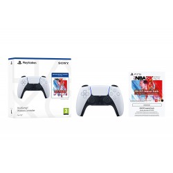 Sony PS5 DualSense Wireless Controller with NBA 2K22 Voucher - White