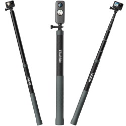 Telesin 3m Carbon Fiber Selfie Stick 3.0 for GoPro Insta360 Any Action Camera