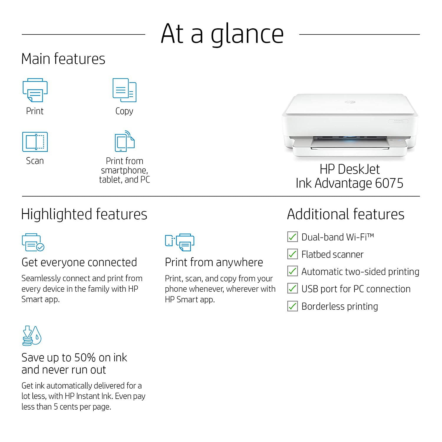 Buy HP DeskJet Plus Ink Advantage 6075 
