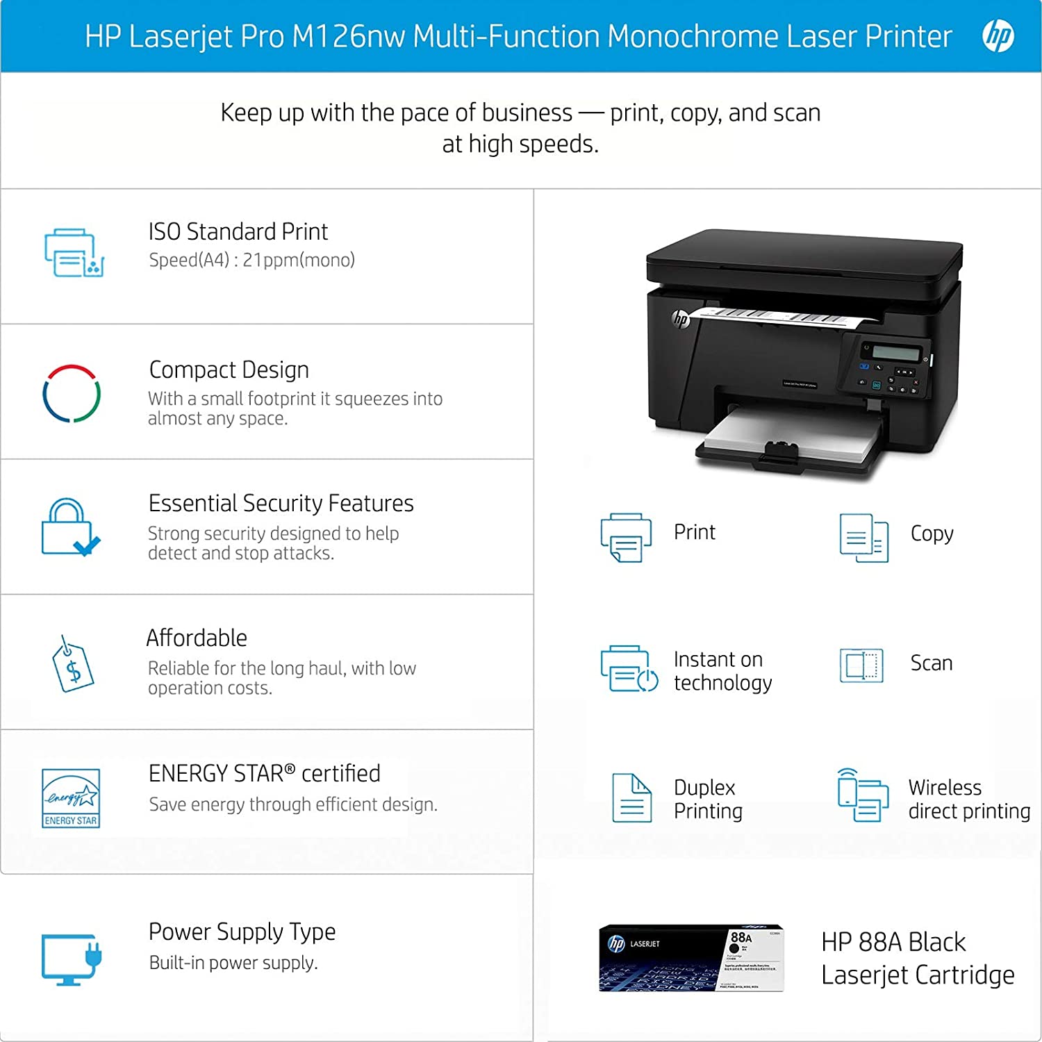 HP Laserjet Pro M126nw Multi Function 